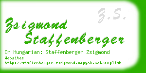 zsigmond staffenberger business card